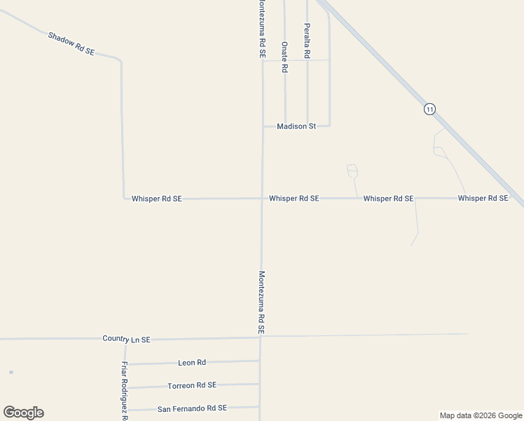 map of restaurants, bars, coffee shops, grocery stores, and more near Montezuma Road Southeast in Luna County
