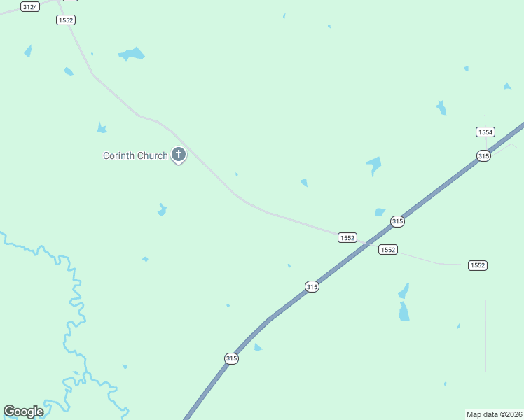 map of restaurants, bars, coffee shops, grocery stores, and more near County Road 1552 in Panola County