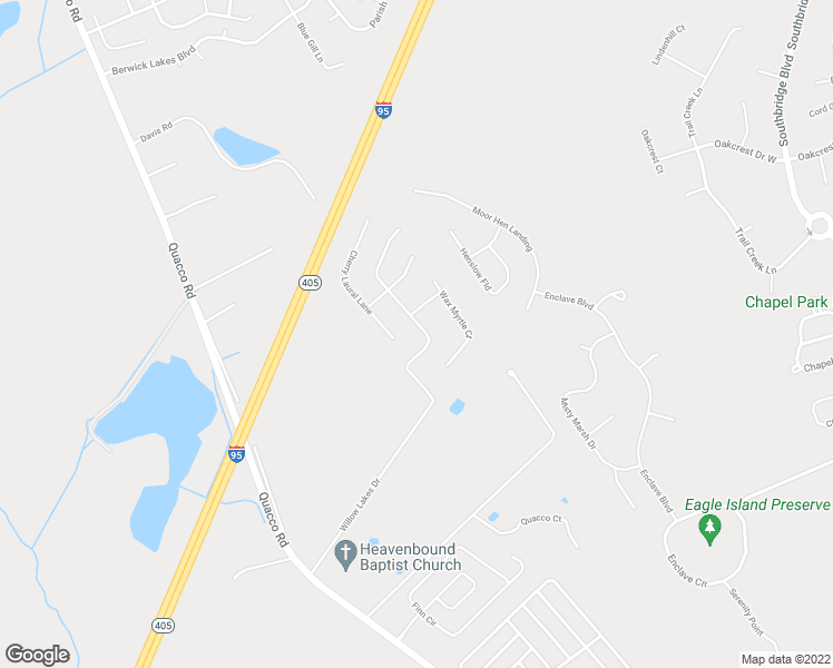 map of restaurants, bars, coffee shops, grocery stores, and more near 22 Willow Lakes Drive in Savannah