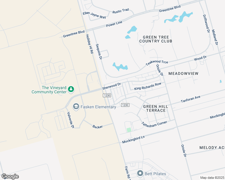 map of restaurants, bars, coffee shops, grocery stores, and more near 6002 Yorkshire Drive in Midland