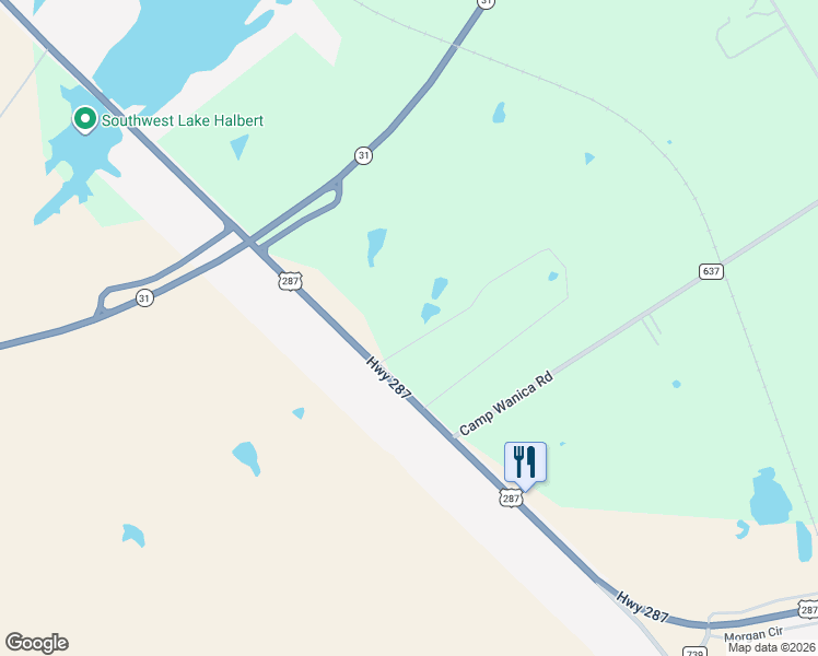 map of restaurants, bars, coffee shops, grocery stores, and more near 3975 U.S. 287 in Corsicana