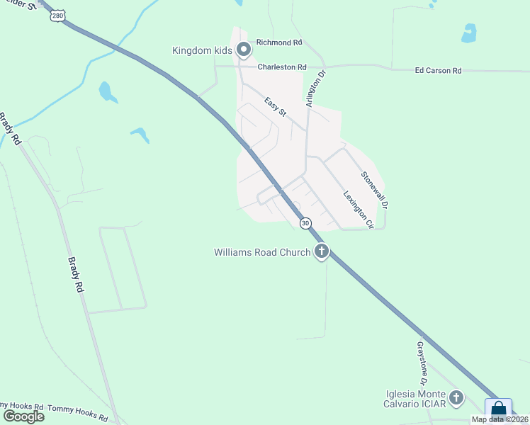 map of restaurants, bars, coffee shops, grocery stores, and more near 528 U.S. 280 in Americus