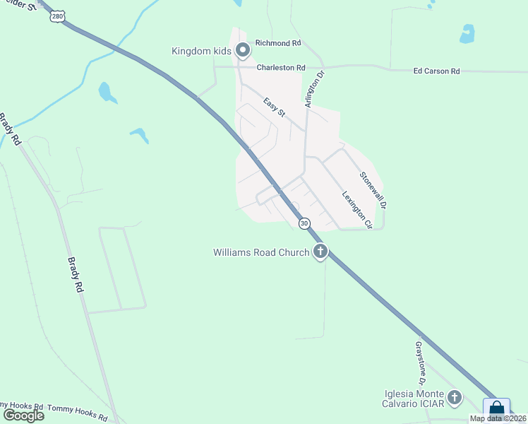 map of restaurants, bars, coffee shops, grocery stores, and more near 528 U.S. 280 in Americus