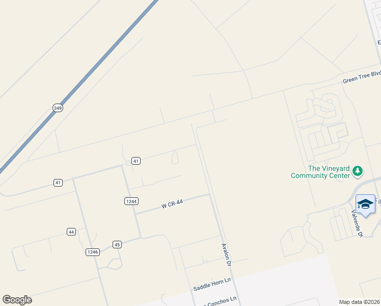 map of restaurants, bars, coffee shops, grocery stores, and more near West County Road 50 in Midland
