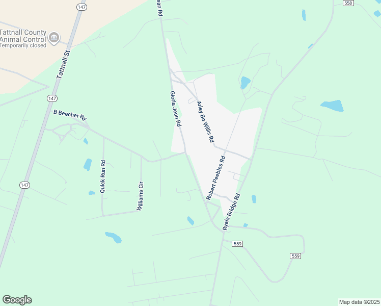 map of restaurants, bars, coffee shops, grocery stores, and more near 524 Gloria Jean Road in Reidsville