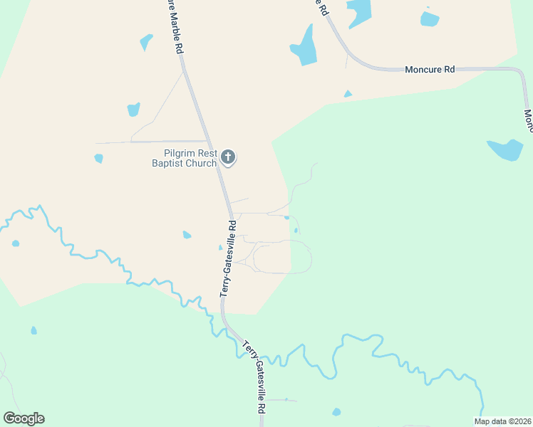 map of restaurants, bars, coffee shops, grocery stores, and more near 425 Cottrell Road in Terry