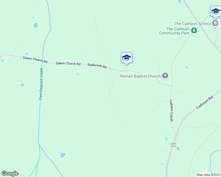 map of restaurants, bars, coffee shops, grocery stores, and more near Stallworth Road in Lowndes County