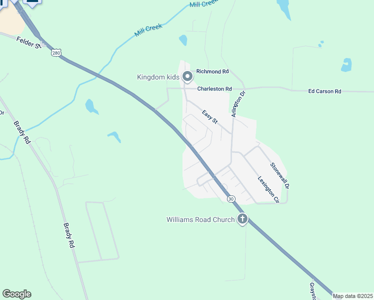 map of restaurants, bars, coffee shops, grocery stores, and more near 506 U.S. 280 in Americus