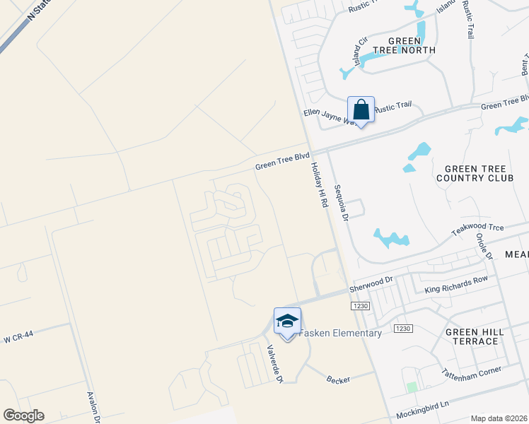 map of restaurants, bars, coffee shops, grocery stores, and more near 6401 Sandstone Drive in Midland