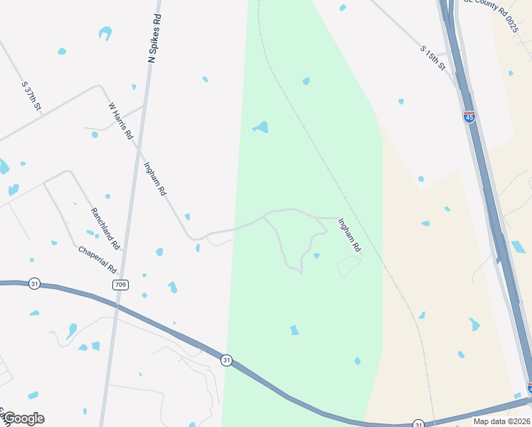 map of restaurants, bars, coffee shops, grocery stores, and more near 177 Ingham Road in Corsicana