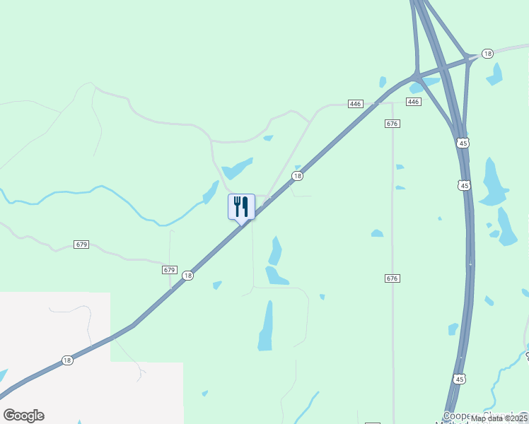 map of restaurants, bars, coffee shops, grocery stores, and more near 2638 Mississippi 18 in Quitman