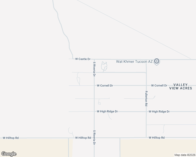 map of restaurants, bars, coffee shops, grocery stores, and more near 12960 West Cornell Drive in Tucson