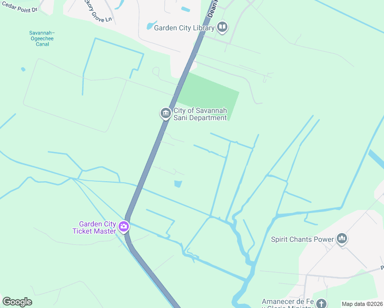 map of restaurants, bars, coffee shops, grocery stores, and more near 1312 Dean Forest Road in Savannah