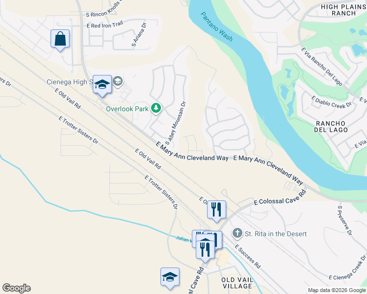 map of restaurants, bars, coffee shops, grocery stores, and more near 12983 East Wild Horse Corral Drive in Vail