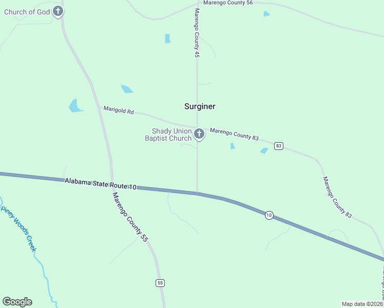 map of restaurants, bars, coffee shops, grocery stores, and more near 211 Marengo County 45 in Thomasville