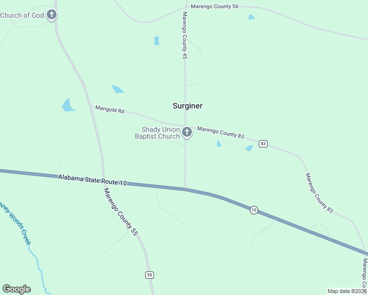 map of restaurants, bars, coffee shops, grocery stores, and more near 211 Marengo County 45 in Thomasville