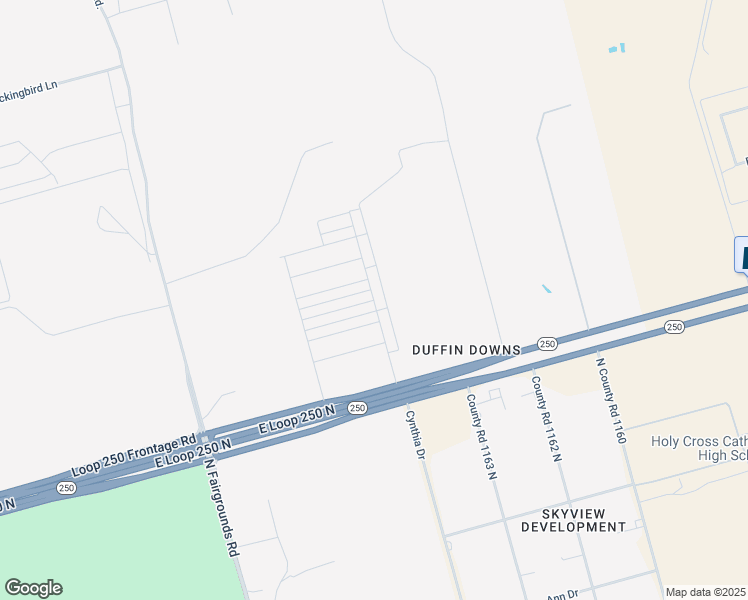 map of restaurants, bars, coffee shops, grocery stores, and more near Meadowside Street in Midland