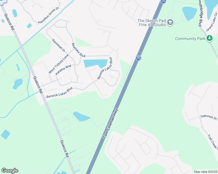 map of restaurants, bars, coffee shops, grocery stores, and more near 128 Blue Gill Lane in Pooler