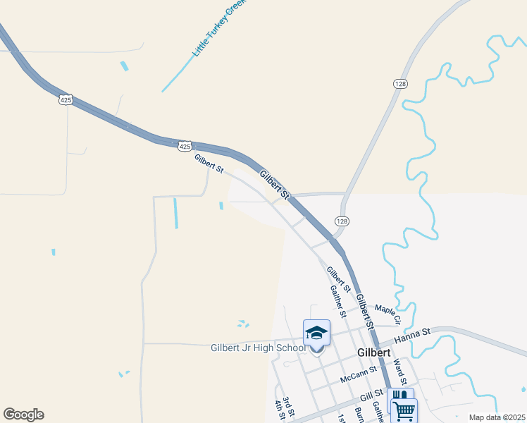 map of restaurants, bars, coffee shops, grocery stores, and more near 101-199 Maurice Street in Gilbert