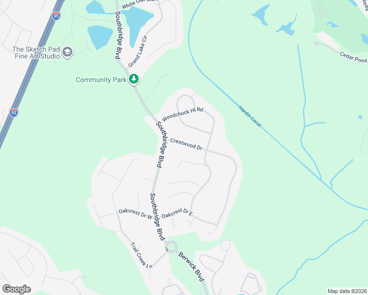 map of restaurants, bars, coffee shops, grocery stores, and more near 8 Crestwood Drive in Savannah