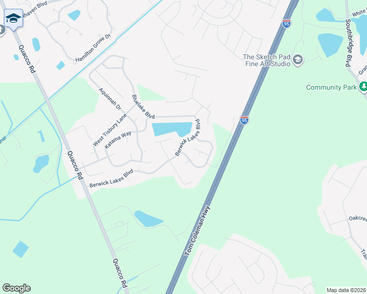 map of restaurants, bars, coffee shops, grocery stores, and more near 12 Parish Way in Pooler