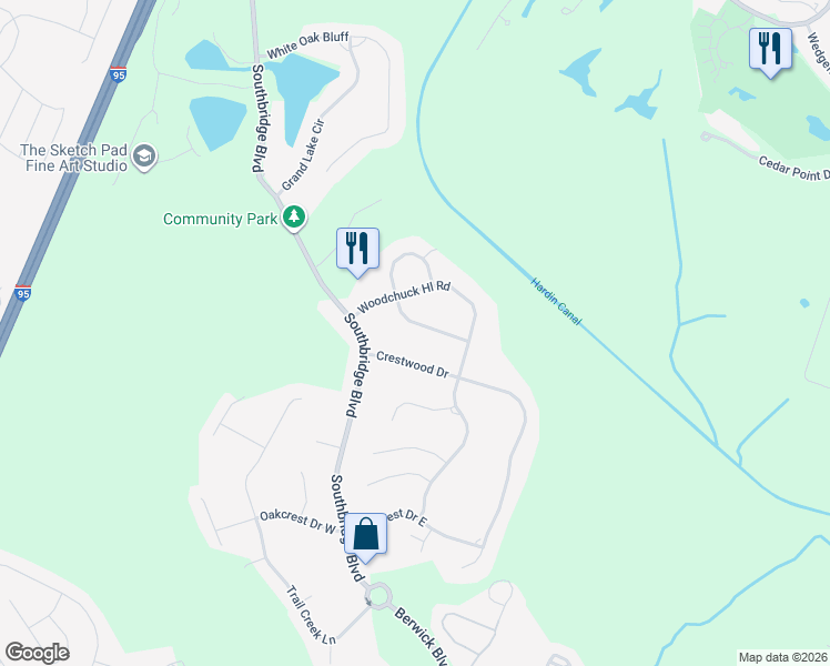 map of restaurants, bars, coffee shops, grocery stores, and more near 10 Wood Duck Drive in Savannah
