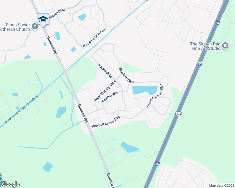 map of restaurants, bars, coffee shops, grocery stores, and more near 2 Chadwick Court in Pooler
