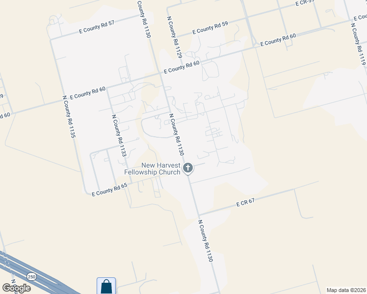 map of restaurants, bars, coffee shops, grocery stores, and more near 4301 North County Road 1130 in Midland