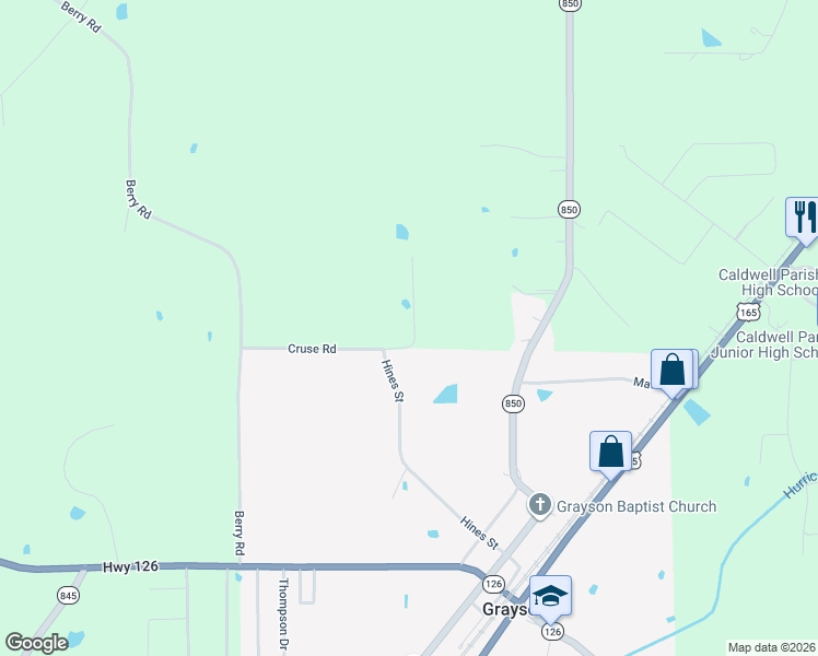 map of restaurants, bars, coffee shops, grocery stores, and more near 233 Douglas Road in Grayson