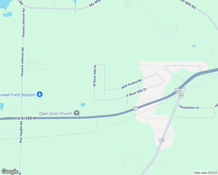 map of restaurants, bars, coffee shops, grocery stores, and more near 194 Wild Azalea in Americus