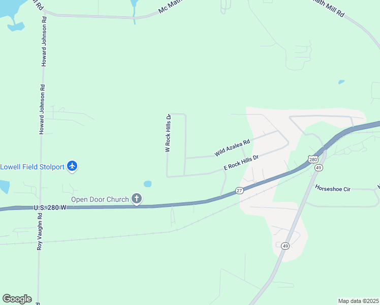 map of restaurants, bars, coffee shops, grocery stores, and more near 194 Wild Azalea Road in Americus
