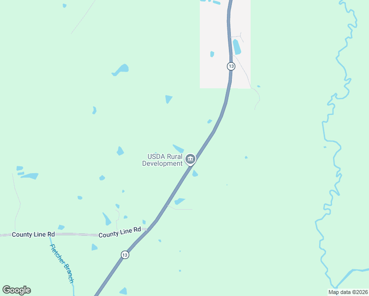 map of restaurants, bars, coffee shops, grocery stores, and more near 739 Mississippi 13 in Mendenhall