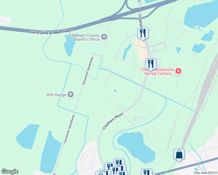 map of restaurants, bars, coffee shops, grocery stores, and more near 191 Carl Griffin Drive in Savannah