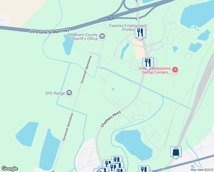 map of restaurants, bars, coffee shops, grocery stores, and more near 191 Carl Griffin Drive in Savannah