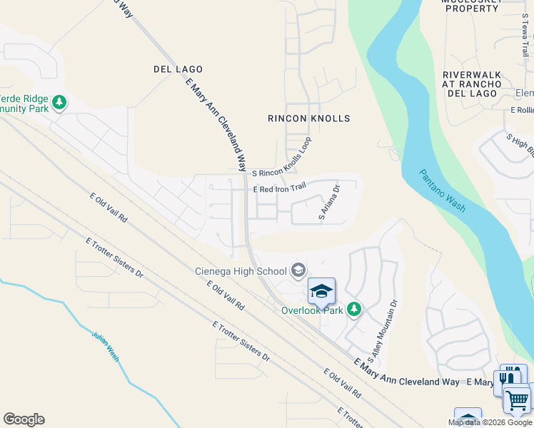 map of restaurants, bars, coffee shops, grocery stores, and more near 12660 East Mandell Pass in Vail