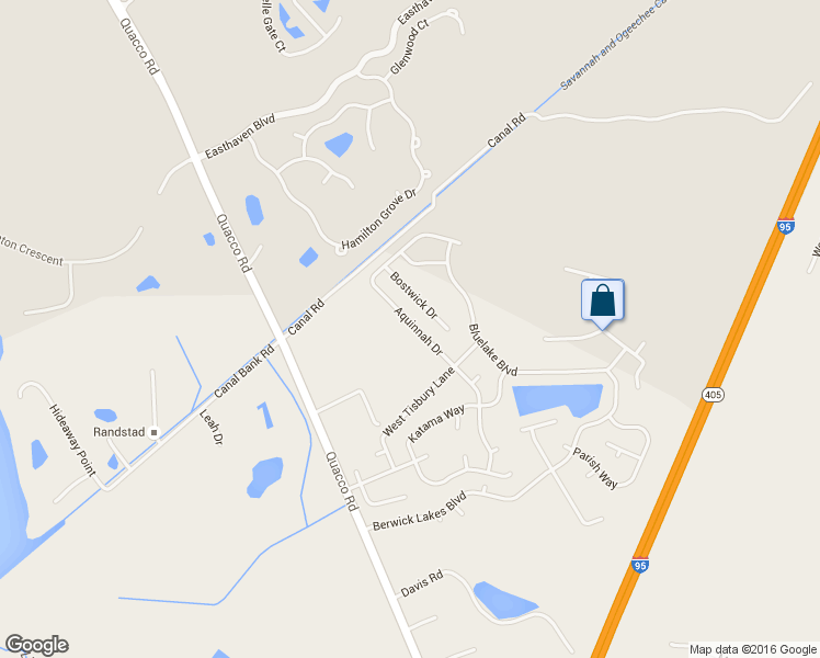 map of restaurants, bars, coffee shops, grocery stores, and more near 122 Aquinnah Drive in Pooler