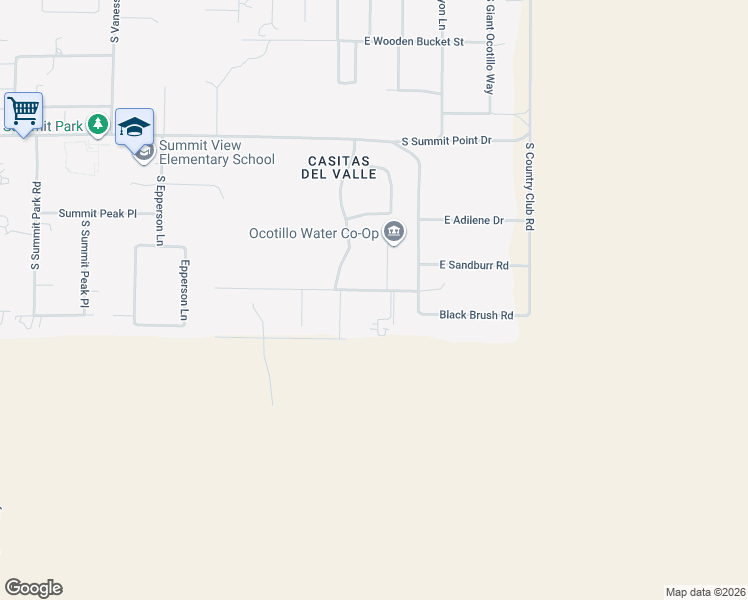 map of restaurants, bars, coffee shops, grocery stores, and more near 2662 East Summit Street in Tucson
