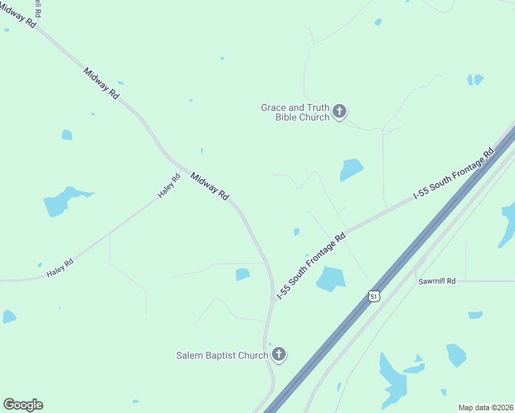 map of restaurants, bars, coffee shops, grocery stores, and more near 20140 Midway Road in Terry