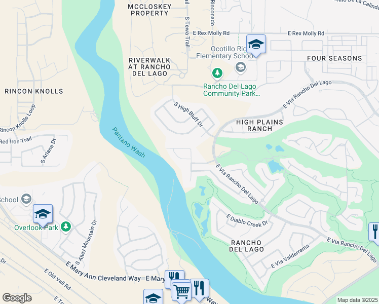 map of restaurants, bars, coffee shops, grocery stores, and more near 13398 East Almond Crest Drive in Vail