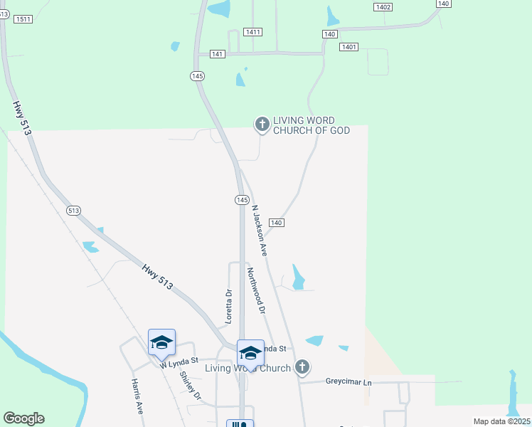 map of restaurants, bars, coffee shops, grocery stores, and more near 704-722 North Jackson Avenue in Quitman