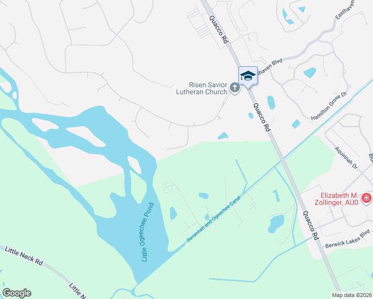 map of restaurants, bars, coffee shops, grocery stores, and more near 116 Kent Trail in Pooler