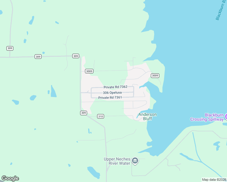 map of restaurants, bars, coffee shops, grocery stores, and more near 373 An County Road 306 in Frankston