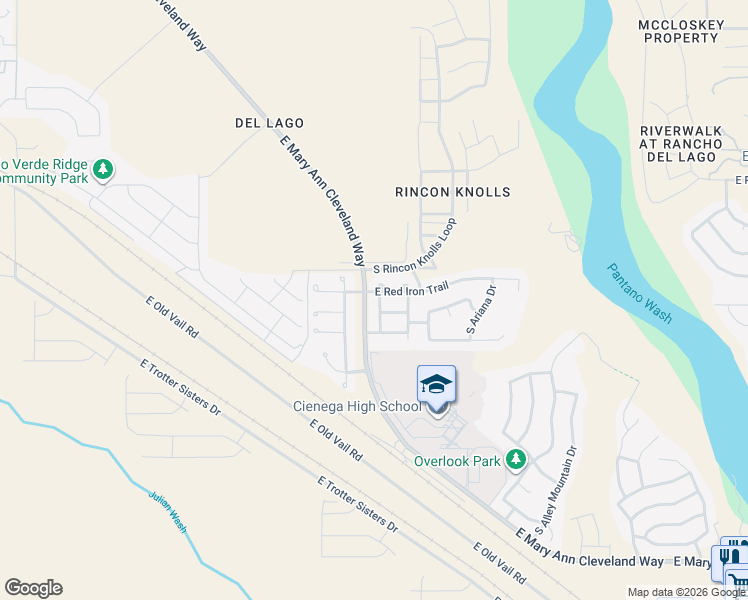 map of restaurants, bars, coffee shops, grocery stores, and more near 10554 South Sean Drive in Vail