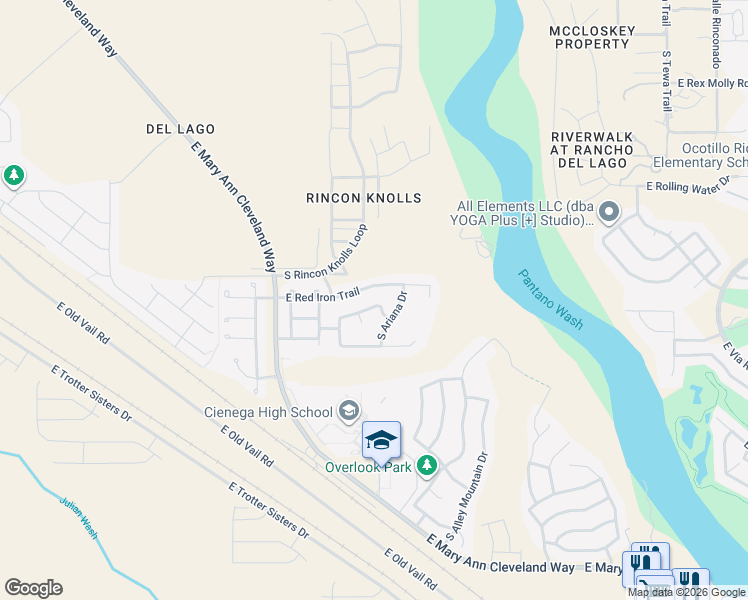 map of restaurants, bars, coffee shops, grocery stores, and more near 12795 East Red Iron Trail in Vail