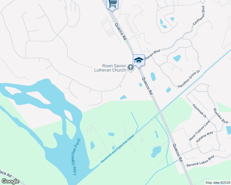 map of restaurants, bars, coffee shops, grocery stores, and more near 183 Spanton Crescent in Pooler