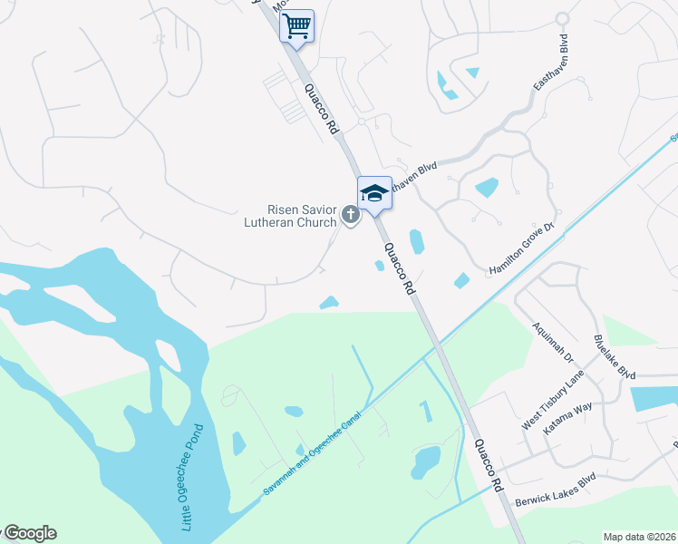 map of restaurants, bars, coffee shops, grocery stores, and more near 171 Spanton Crescent in Pooler