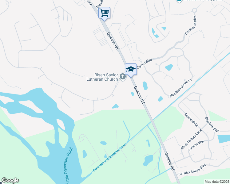 map of restaurants, bars, coffee shops, grocery stores, and more near 171 Spanton Crescent in Pooler