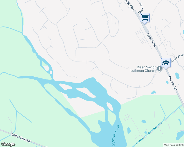 map of restaurants, bars, coffee shops, grocery stores, and more near 8 Tanners Row in Pooler