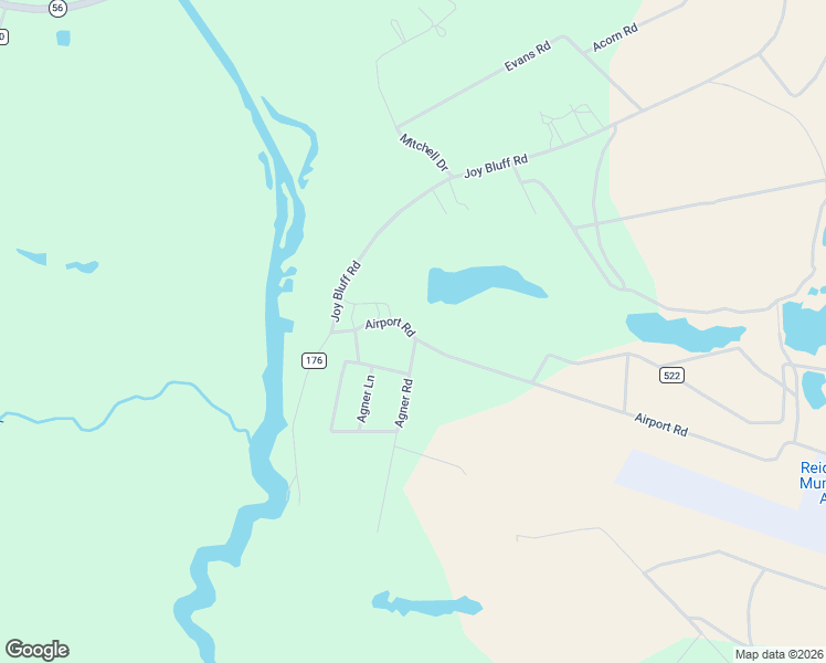 map of restaurants, bars, coffee shops, grocery stores, and more near Airport Road in Reidsville