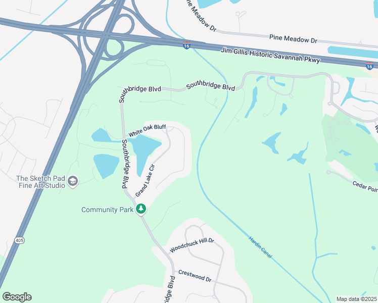 map of restaurants, bars, coffee shops, grocery stores, and more near 49 White Oak Bluff in Savannah